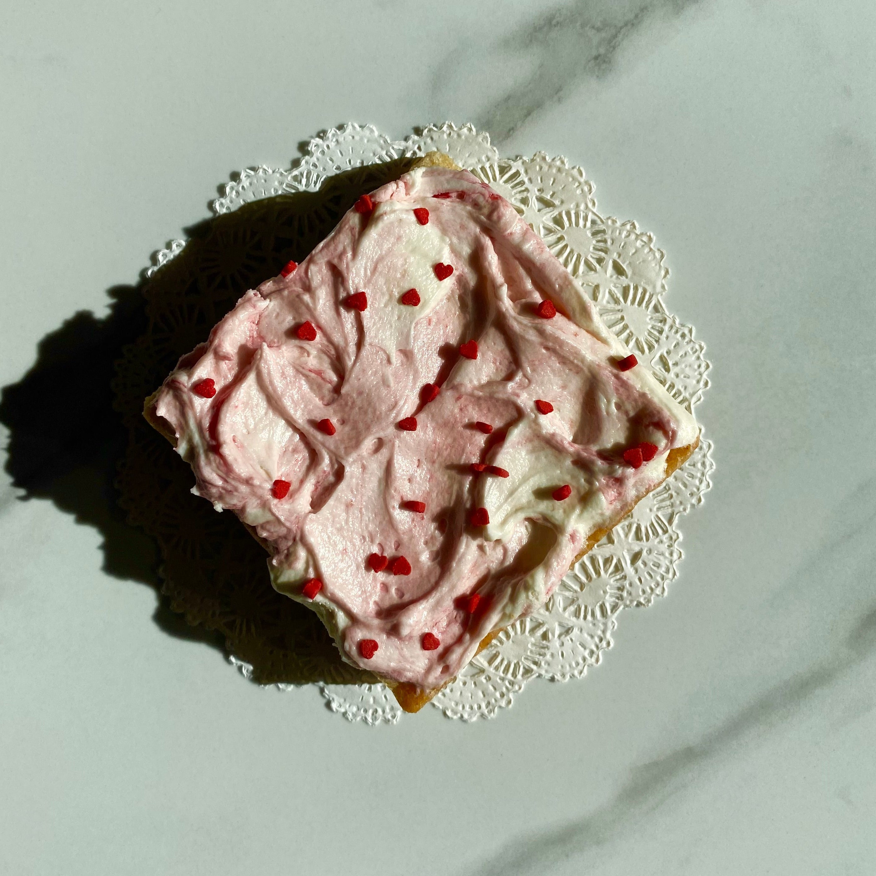 Raspberry Swirl Frosted Sugar Cookie Bar