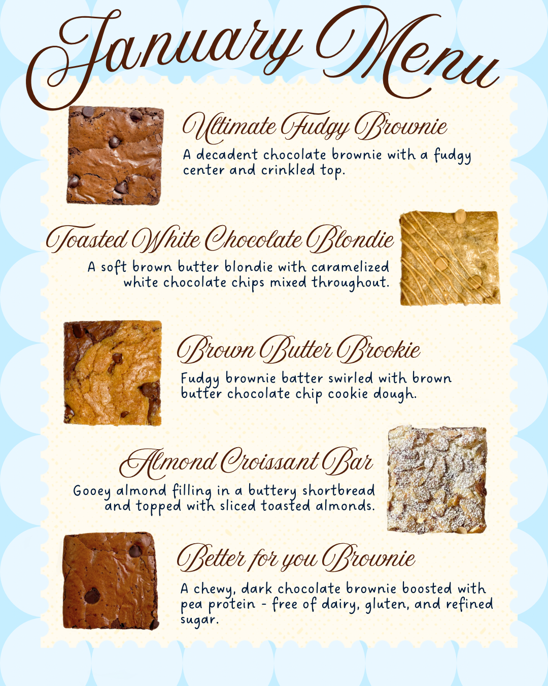 January Dessert Bar Sampler Box